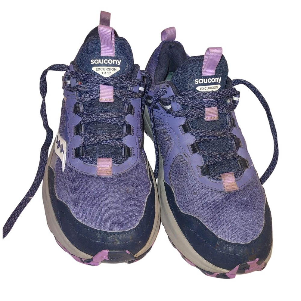 Saucony Excursion TR 17 Womens Trail Running Shoes Purple Navy S10958-228 Size 9